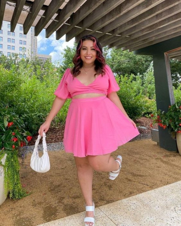 pink Plus-size Outfit