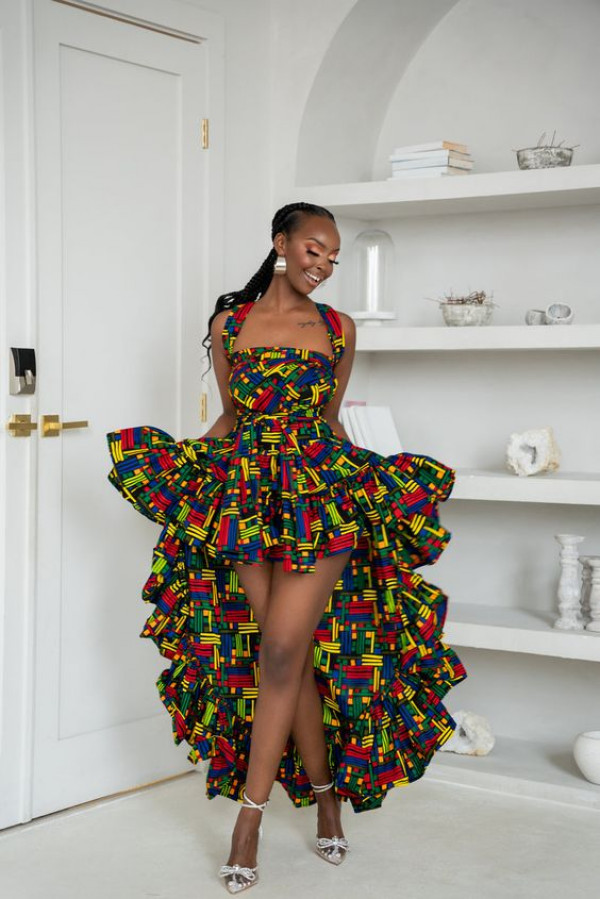 Let your wardrobe sing with color in this adorable Chitenge Dress