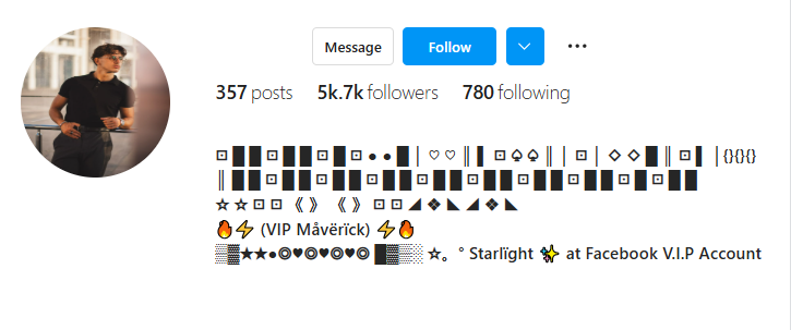 Stylish Vip Bio For Facebook