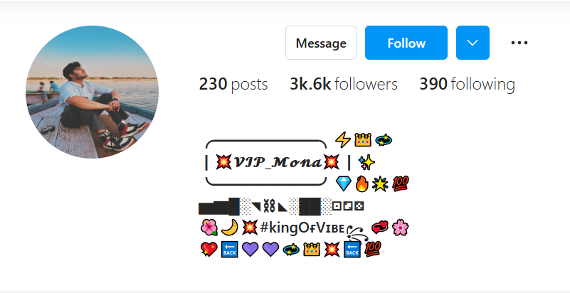 Stylish Vip Bio For Facebook